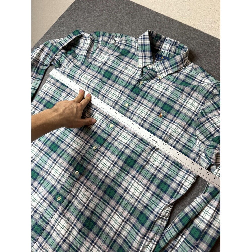 Polo Ralph Lauren Mens Green/White/Black Plaid Button Down Sz XXL Flash Pony - Picture 4 of 8